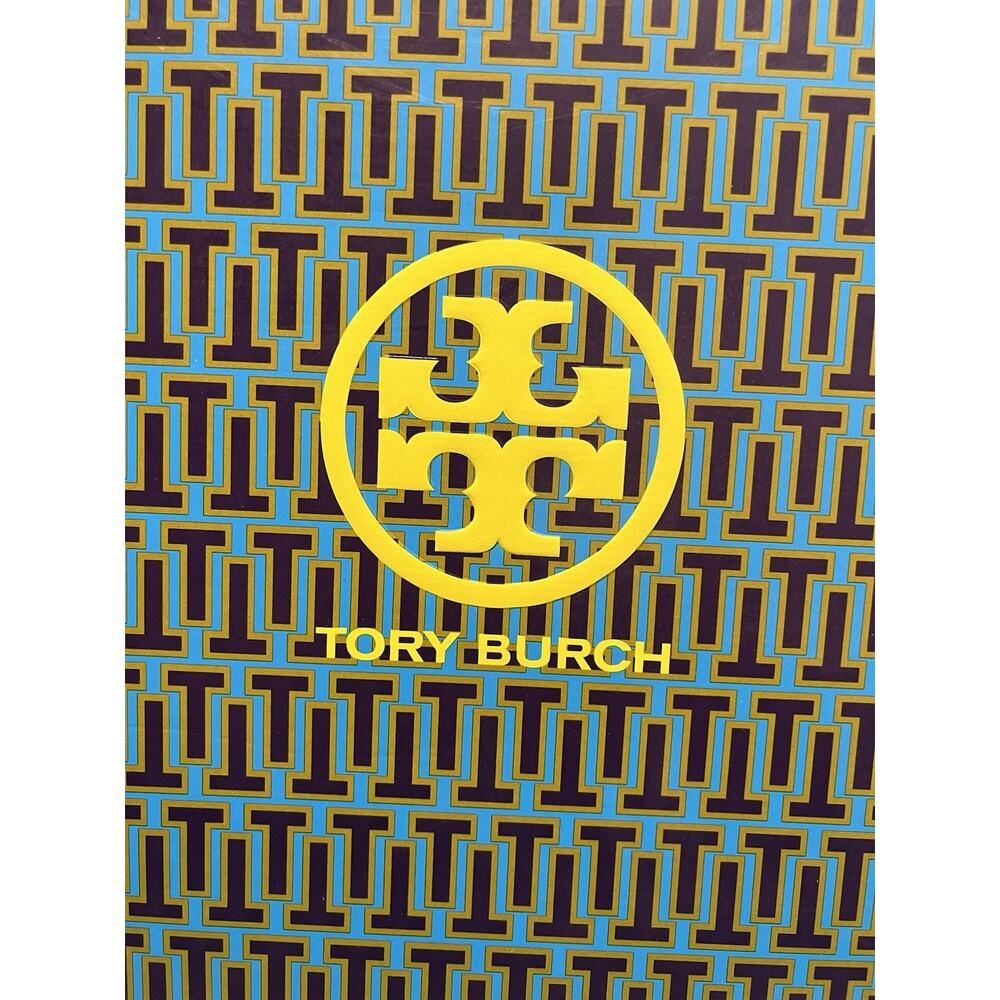 Tory Burch The Riding Boot Logo Embossed Perfect Black Size 7.5 - Picture 5 of 13
